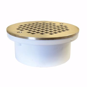 Picture of 4" General Purpose PVC Drain with 6" Nickel Bronze Round Strainer