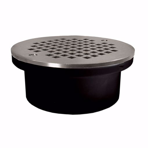 Picture of 4" General Purpose ABS Drain with 6" Stainless Steel Round Strainer