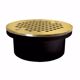 Picture of 4" General Purpose ABS Drain with 6" Polished Brass Round Strainer