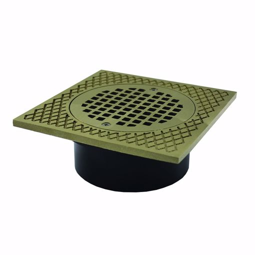 Picture of 4" General Purpose ABS Drain with 7" Nickel Bronze Square Strainer