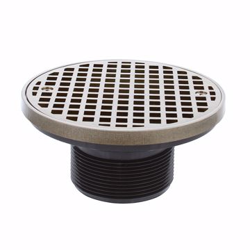 Picture of 3" IPS PVC Spud with 6" Nickel Bronze Strainer with Ring