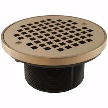 Picture of 3-1/2" IPS PVC Spud with 6" Nickel Bronze Strainer with Ring