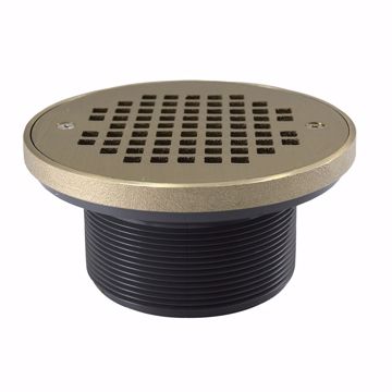 Picture of 4" IPS PVC Spud with 6" Nickel Bronze Strainer with Ring