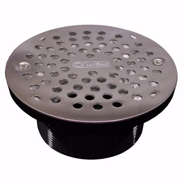 Picture of 4” ABS Spud with 6-1/8” Stainless Steel Strainer