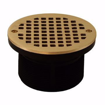 Picture of 3-1/2" IPS ABS Spud with 5" Polished Brass Strainer