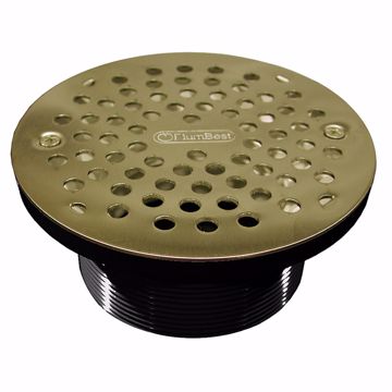 Picture of 4” ABS Spud with 6-1/8” Polished Brass Strainer