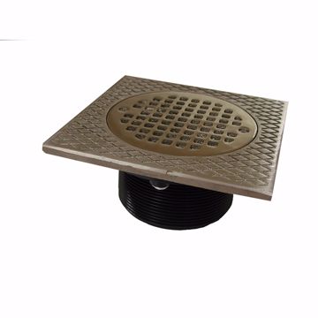 Picture of 4” ABS Spud with 7” Square Nickel Bronze Strainer