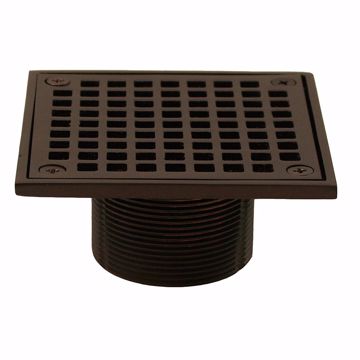 Picture of Oil Rubbed Bronze 2" Brass Spud with 4" Square Strainer