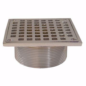 Picture of 3-1/2" IPS Metal Spud with 5" Chrome Plated Square Strainer