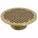 Picture of 3-1/2" IPS Metal Spud with 8" Polished Brass Round Strainer
