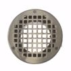 Picture of 4" No Hub Code Blue Slab Drain with 7" Pan and 6" Nickel Bronze Round Strainer - Height 3-7/8" - 5-1/16"