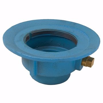 Picture of 2" Code Blue No Hub Slab Drain Body with 7" Pan and 3-1/2" Spud Size - 3-3/8" Height