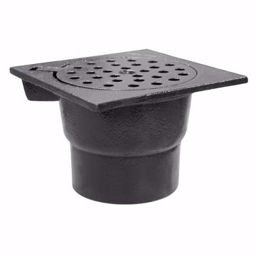 Picture of 12" x 12" x 4" Inside Caulk Bell Trap with Hinged Lid