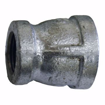 Picture of 1" x 3/8" Galvanized Iron Reducing Coupling, Banded