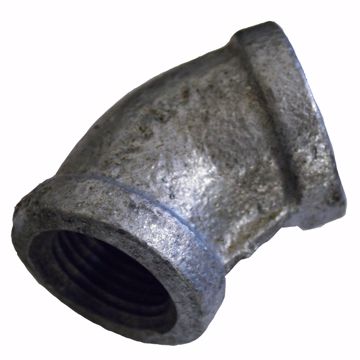 Picture of 3/8" Galvanized Iron 45° Elbow, Banded