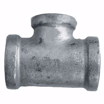Picture of 1/2" x 1/4" Galvanized Iron Reducing Tee, Banded