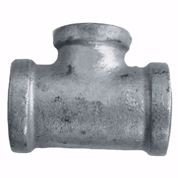 Picture of 3/4" x 1" Galvanized Iron Reducing Tee, Banded