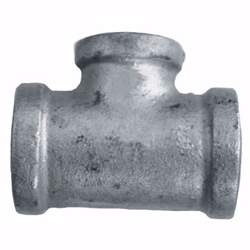 Picture of 3/4" x 1/2" Galvanized Iron Reducing Tee, Banded
