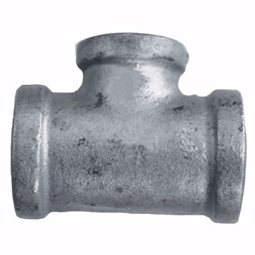 Picture of 1-1/4" x 3/4" Galvanized Iron Reducing Tee, Banded