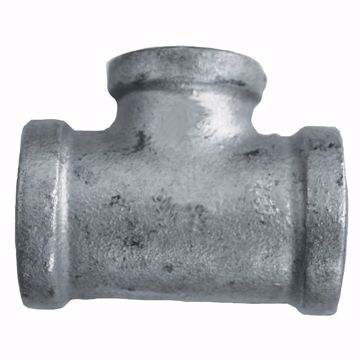 Picture of 2" x 2" x 1-1/4" Galvanized Iron Reducing Tee, Banded
