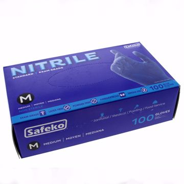 Picture of Blue Nitrile Gloves, Medium