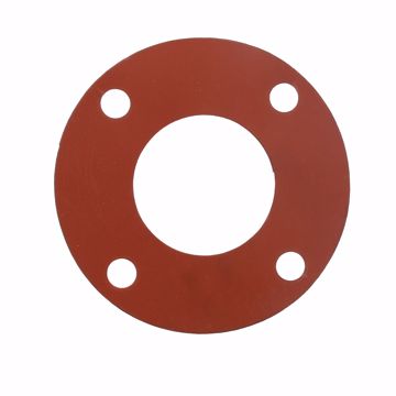Picture of 3" Red Rubber Full Face Gasket