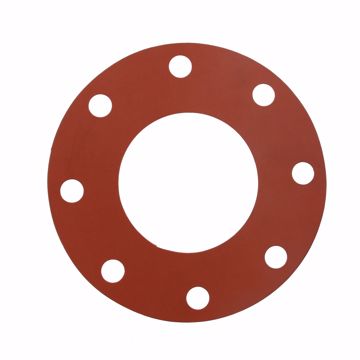 Picture of 4" Red Rubber Full Face Gasket