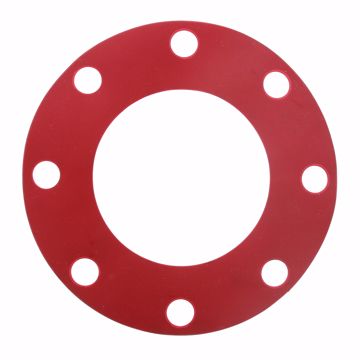 Picture of 5" Red Rubber Full Face Gasket