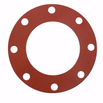 Picture of 6" Red Rubber Full Face Gasket