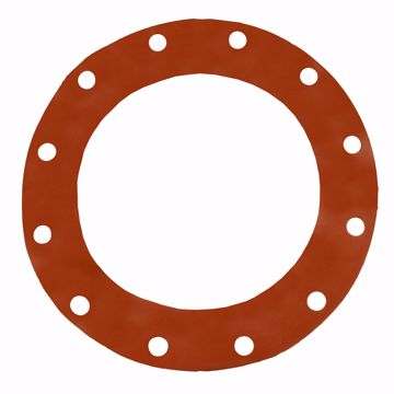 Picture of 12" Red Rubber Full Face Gasket