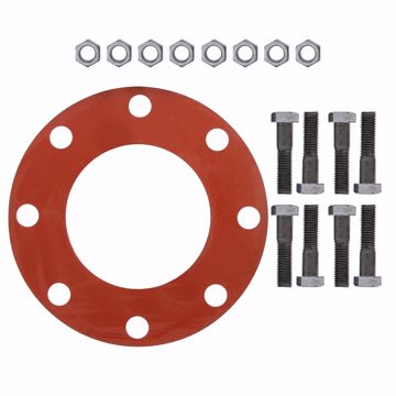 Picture of 5" Red Rubber Full Face Gasket Kit, 3/4" x 3-1/4" Bolt Size