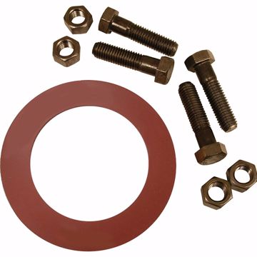 Picture of 2" Red Rubber Ring Gasket Kit, 5/8" x 2-3/4" Bolt Size