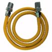 Picture of 3/8" OD (1/4" ID) X 60" Long, 1/2" Male Pipe Thread X 1/2" Male Pipe Thread, Yellow Coated Corrugated Stainless Steel Gas Connector