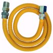 Picture of 1/2" OD (3/8" ID) X 48" Long, 3/8" Female Pipe Thread X 1/2" Male Pipe Thread, Yellow Coated Corrugated Stainless Steel Gas Connector