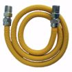 Picture of 1/2" OD (3/8" ID) X 60" Long, 1/2" Male Pipe Thread X 1/2" Male Pipe Thread, Yellow Coated Corrugated Stainless Steel Gas Connector