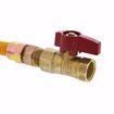 Picture of 1/2" OD (3/8” ID) Gas Connector Assembly, Yellow Coated, 1/2" MIP x 1/2" FIP Ball Valve x 18”