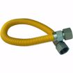 Picture of 1" OD (3/4" ID) X 18" Long,  3/4" Female Pipe Thread X 3/4" Female Pipe Thread, Yellow Coated Corrugated Stainless Steel Gas Connector