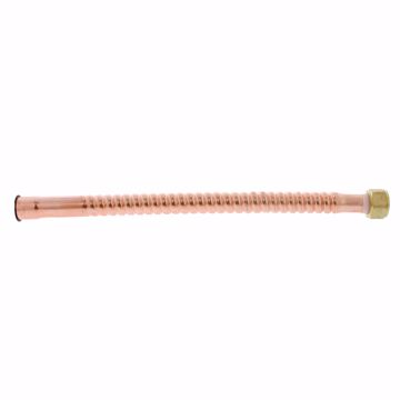 Picture of 3/4" FIP x 3/4" SWT x 15" Copper Corrugated Water Heater Connector
