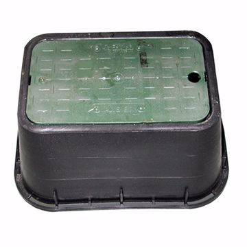 Picture of 10" Economy Meter Rectangular Box and Green Lid