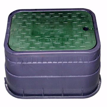 Picture of 12" Box and Solid Green Lid for Water Meter Box