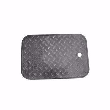 Picture of Black Solid Cast Iron Lid for 12" Water Meter Box