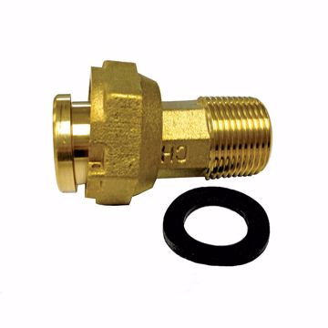 Picture of 1/2" Water Meter Coupling Complete with Gasket, 3/4" NPSM, 2-3/8" Length, 1/2" NPT