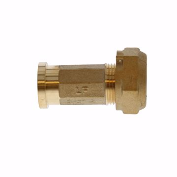 Picture of 3/4" Water Meter Coupling Complete with Gasket, 1" NPSM, 2-1/2" Length, 3/4" NPT