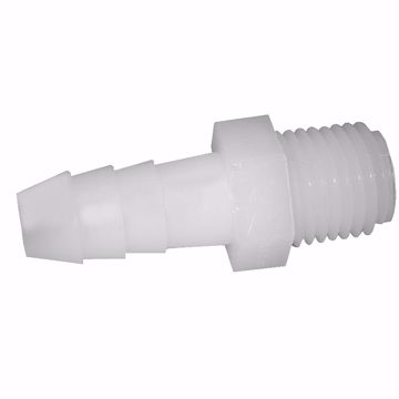 Picture of 1/4" MPT x 1/4" Nylon Hose Barb Adapter