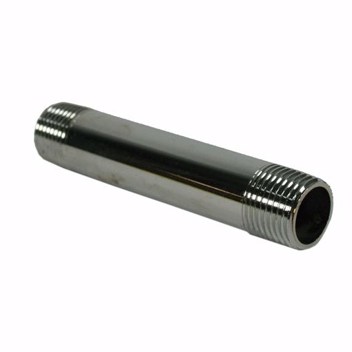 Picture of 1/2" x 18" Chrome Plated Brass Pipe Nipple