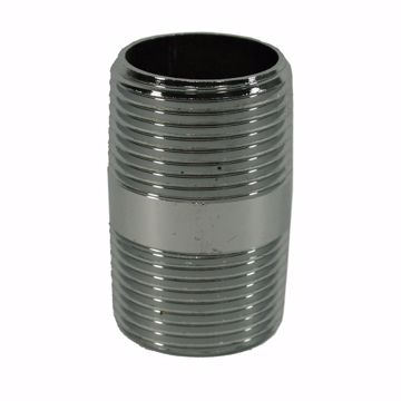 Picture of 1" x 5" Chrome Plated Brass Pipe Nipple