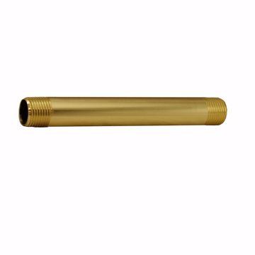 Picture of Polished Brass Brass Nipple 1/2" x 6"