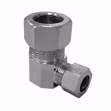 Picture of 5/8" x 3/8" Chrome Plated Compression 90° Elbow