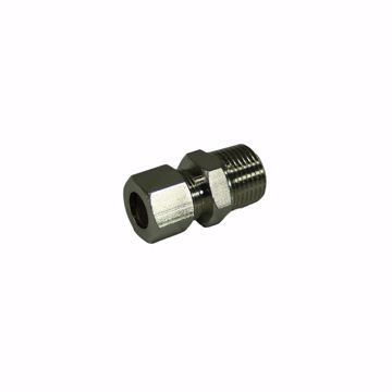 Picture of 3/8" x 1/2" Chrome Plated Compression x Male Connector