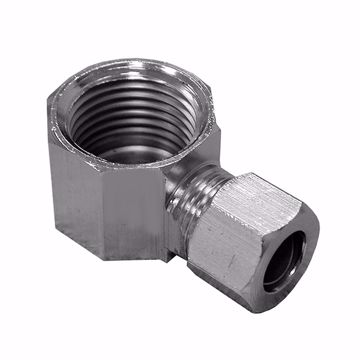Picture of 3/8" x 1/2" Chrome Plated Compression x Female 90° Elbow